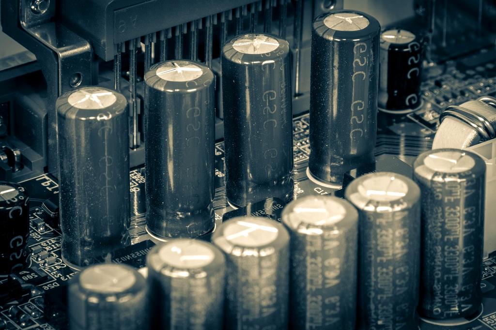 Close-up of a microchip on a circuit board