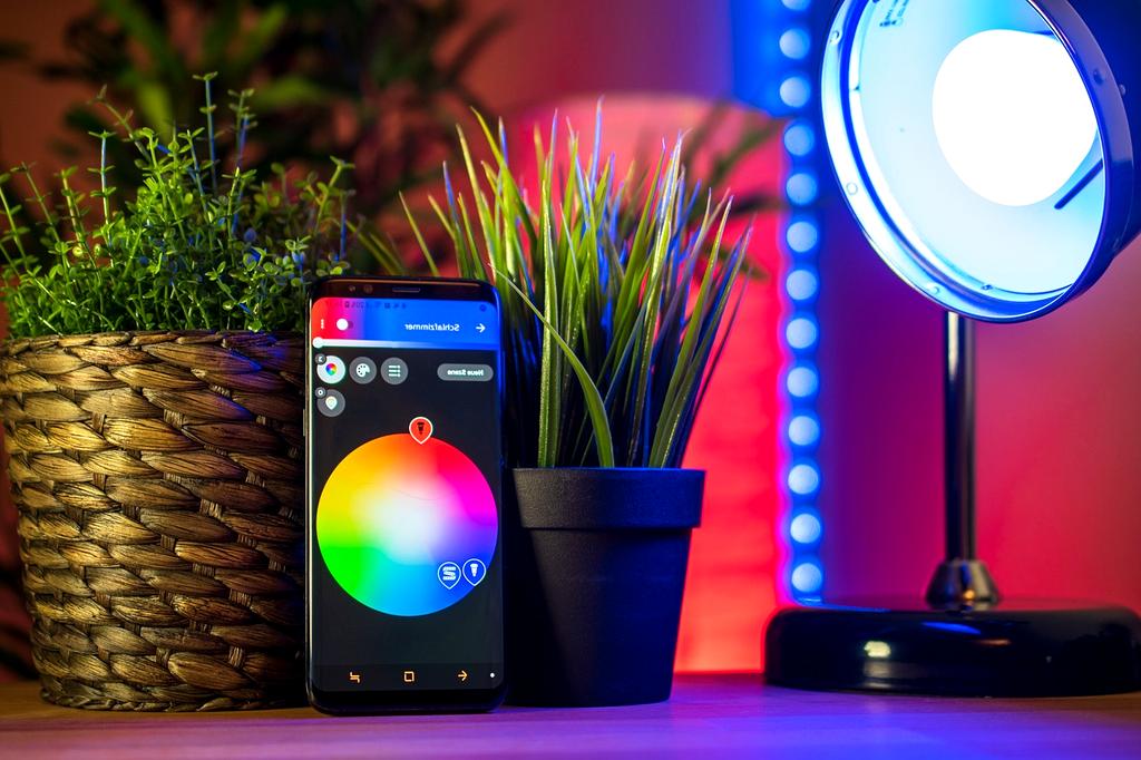 Futuristic smart home devices connected on a network